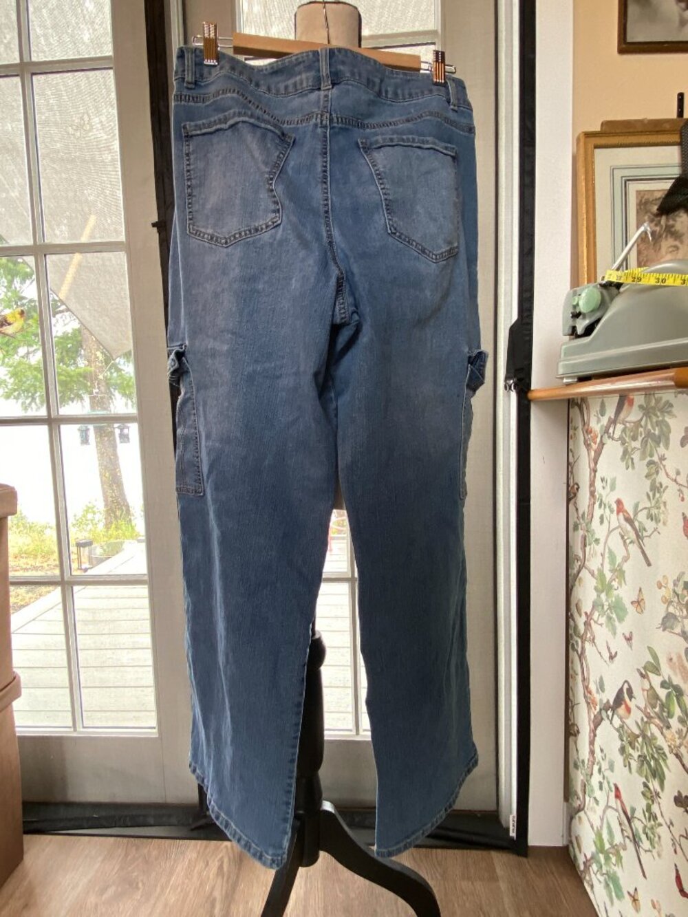 Women's d.jeans Wide Leg 6 Pocket Cargo Jeans Pants Size 12 - Picture 2 of 15